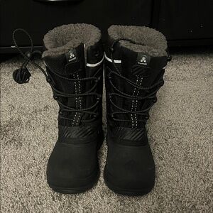 Kamik Black Kids Snow Boots boots size 12 toddler little kid boy or girl